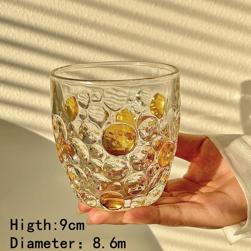 Creative Color Bead Cup Light Luxury Ins Wind Color Dot Juice Cup Milk Cup Coffee Cup Glass Cup