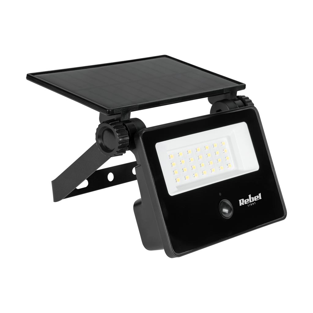 Solar garden lamp floodlight with twilight and motion sensor Rebel 6W