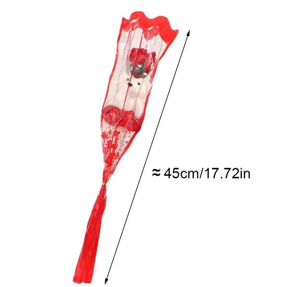 Soap Flower Artificial Rose Flowers Plush Toy Bear Bouquet Decoration