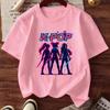 Girls Crewneck Short Sleeve Tee, K-Pop Girl Group Character Print Casual Sport Fashion Summer Top