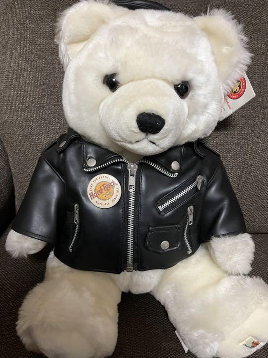 [USED] Hard Rock Cafe TOKYO Teddy Bear + Black Cat Plush Toy