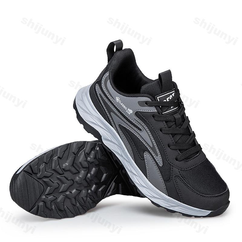 Large Size Men's Running Shoes 2026 Spring Autumn New Non Slip Soft Sole Lace Up Sneakers Lightweight Comfortable Casual Shoes