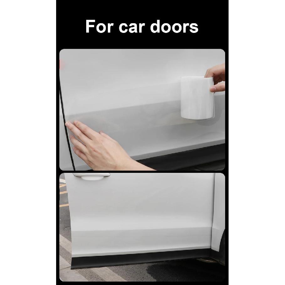 Car Door Protector Stickers Transparent Car Door Threshold Film Anti Scratch Door Edge Bumper Protector Sticker Car Decoration