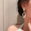 Silver Needle Irregular Pearl Earrings Korea Dongdaemun Ins Style Design Stud Earrings Retro Earrings