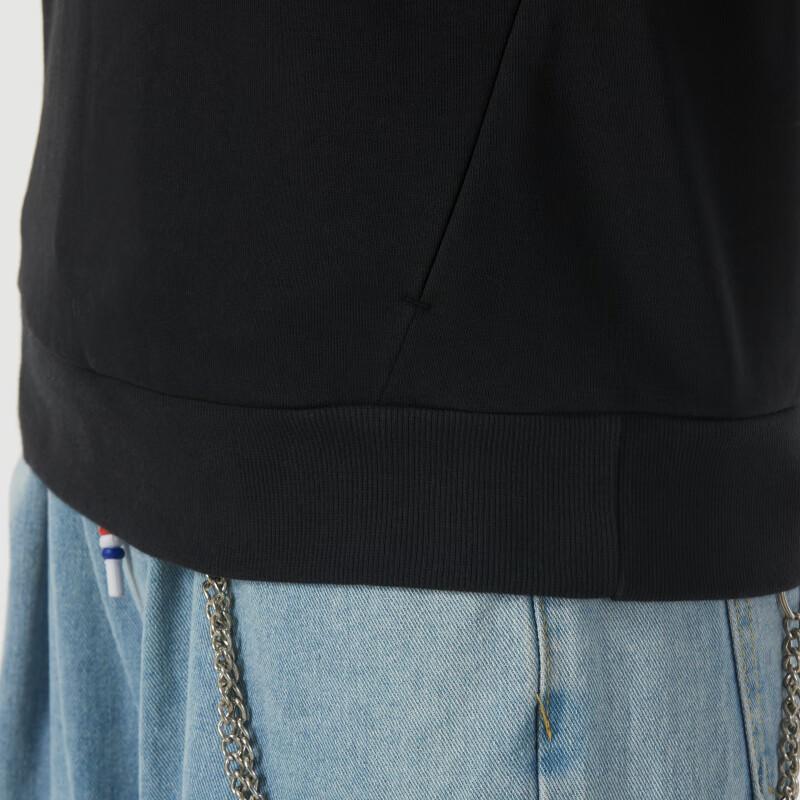 Adidas Color Block Letter Print Casual Crew Neck Long Sleeve Sweatshirt Women tops Black JJ0427