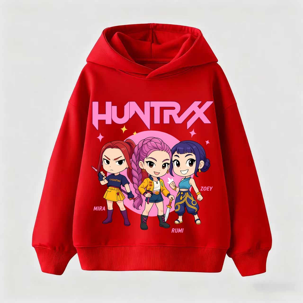 

Kpop Demon Hunters Sweatshirt Kids Hoodie Casual Fashion Autumn Winter Boys Girls Warm Anime Clothes 130