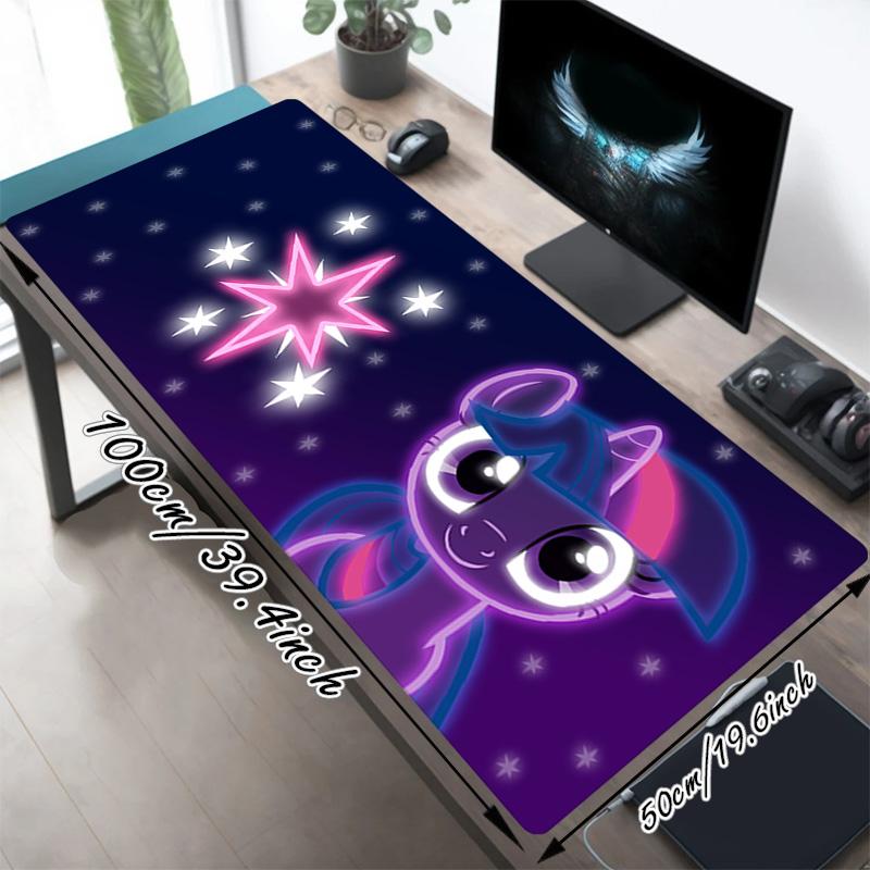 Twilight Sparkle Xl Gaming Mouse Pad Nonslip Rubber Base Stitched Edge Waterproof Desk Mat For Pc Laptop Gamer Office Computer Accessories C92919