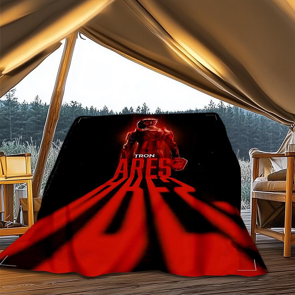 1pc TRON ARES Outdoor Flannel Throw Blanket Soft, Cozy, Warm All Season, Machine Washable,
