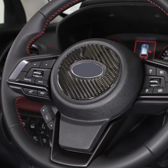 Soft Carbon Fiber Steering wheel  Trim Sticker For Subaru Forester SK 19-24