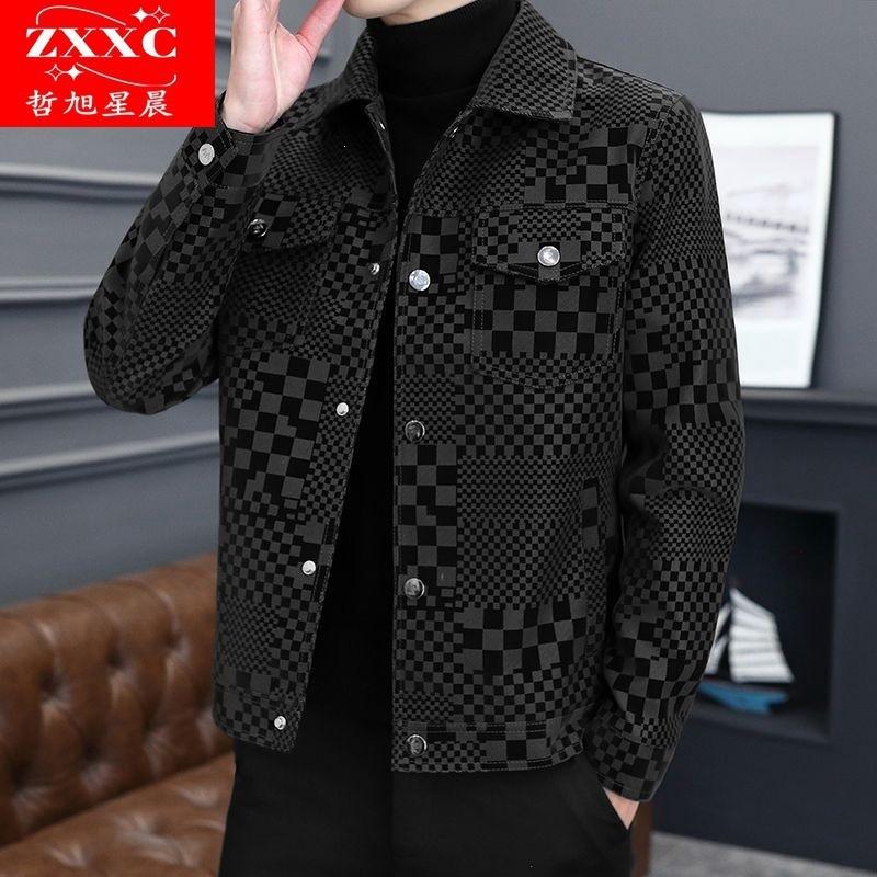 Douyin young men's autumn and winter casual light luxury trend versatile fashion jacket spring and autumn coat top