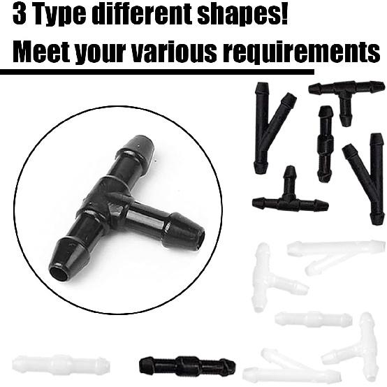 Windshield Washer Hose Kit, 4 Meter Wash Fluid Tubing With 12 Pcs Hose Connectors, Compatible With Most Car Water Nozzles Tallation, Universal Auto