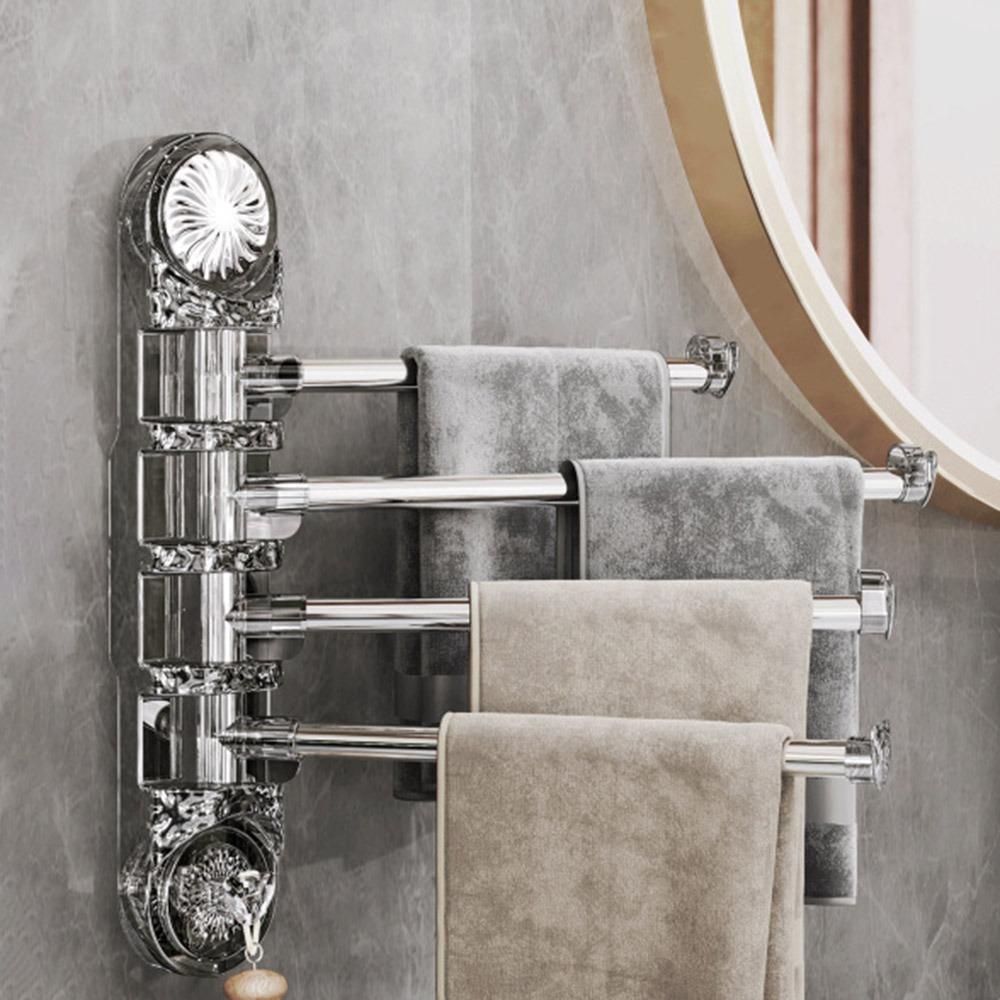 

Suction Cup Bath Hanger Shelf Multi Pole Storage Rack Fashion Bathroom Towel Holder Grey-A