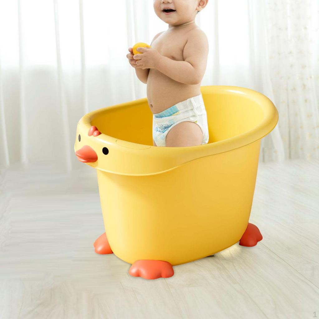 Bathtub Bath Bucket for Newborn Non Slip Bottom Sit and Soak Shower Basin Ages 5-8 Years Old