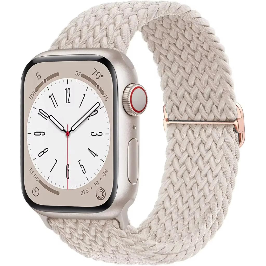 Geflochtene Solo-Schlaufe für Apple Watch Armband 44mm 45mm 46mm 40mm 41mm Ultra 2 49mm Armband correa iwatch Serie 10 9 SE 8 7 6 5 Armband
