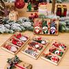 9PCS Christmas Tree Decor Wooden Dwarf Old Man Pendant With Wooden Box Xmas Ornaments For Navidad 2025 Decor