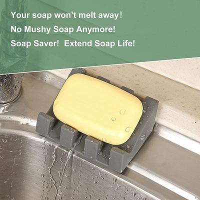 Seifenständer, moderner, korrosionsbeständiger, abtropfender Seifenhalter aus Silikon, tragbare Seifenschale, Seifenständer, Badezimmer-Zubehör