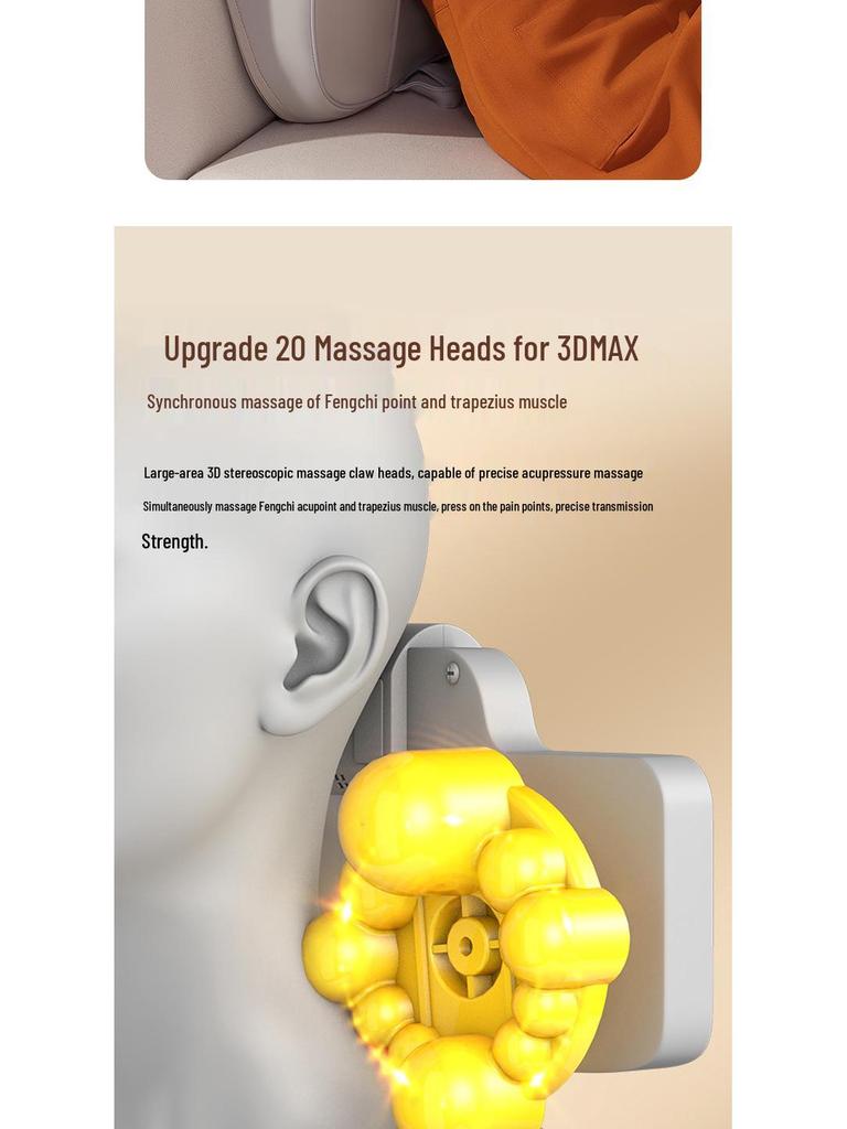 Oakes Multifunctional Electric Massage Pillow for Neck, Shoulders, Waist, and Back