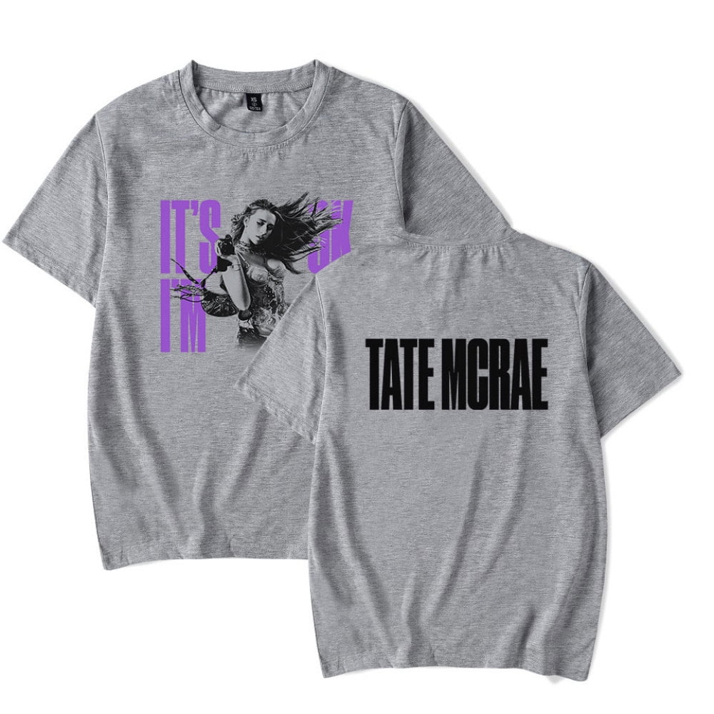 Tate Mcrae Its Ok Im Ok Merch Short Sleeve Tshirt Unisex Fashion Crew Neck Top