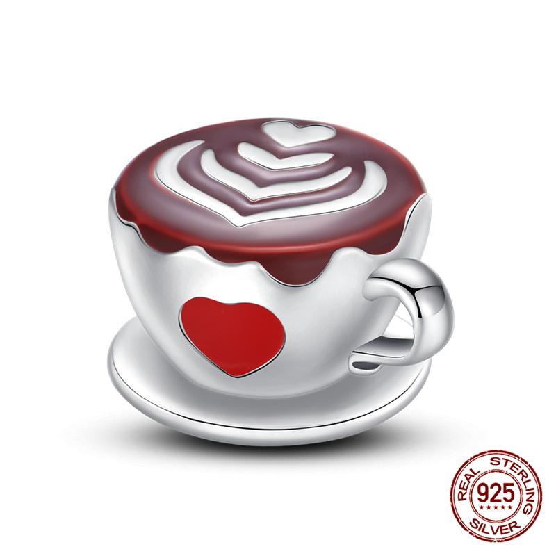 Fit Originalbracelet Coffee Collection Beaded Candy Coffee Pendant Charm Diy Jewelry Making Women Giftcopper