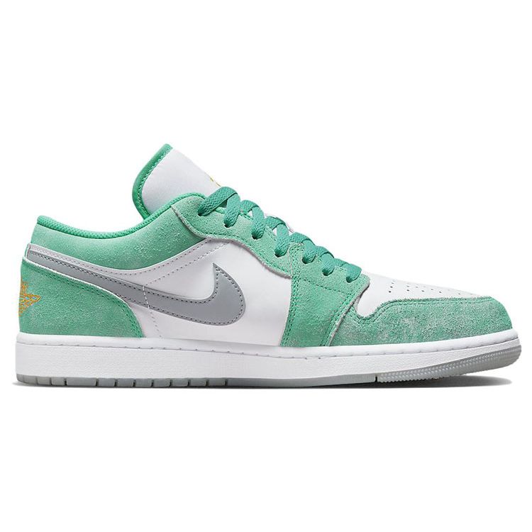 Air Jordan 1 Low New Emerald Unisex Sneakers Green White Light-Steel-Grey DN3705-301