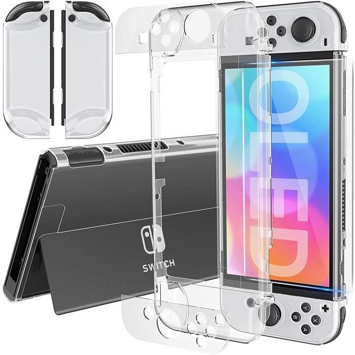 Custodia in Silicone Trasparente Compatibile con Nintendo Switch OLED 2021 - Phonillico® trasparente