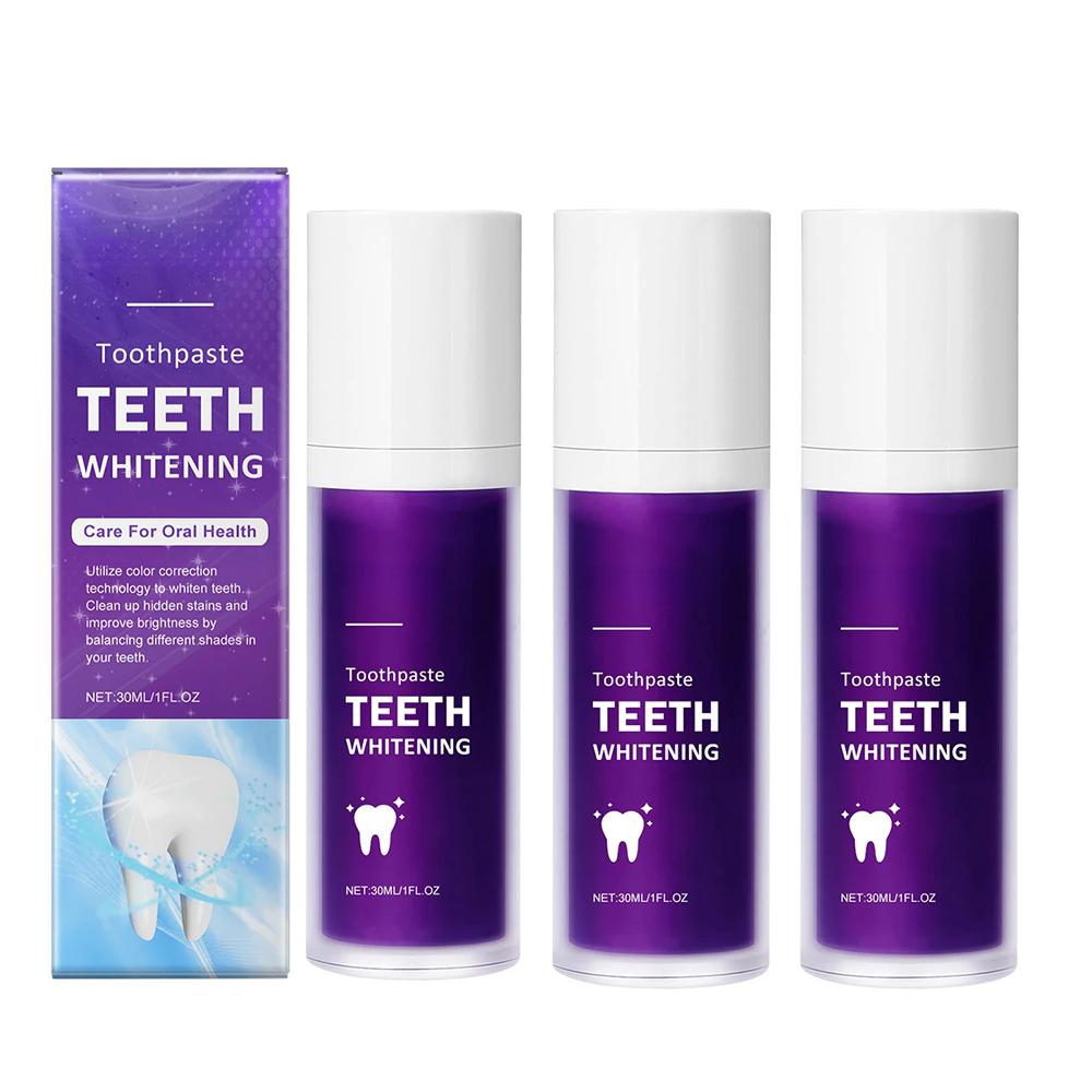 Purple Corrector Teeth Whitening Toothpaste Removal Tooth Stains Cleaning Oral Hygiene Bleaching Dental Fresh Breath Tooth Care