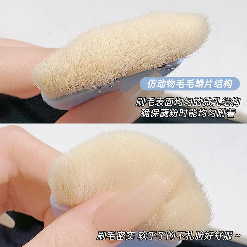 Mini Portable Set of 6 Brushes, Beginner Soft Animal Hair Eyeshadow Brush Blush Brush Makeup Brush Set