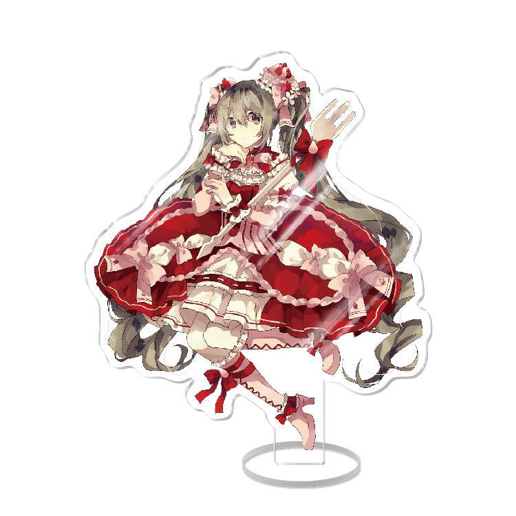 Anime Acrylic Stand Double Sided Artwork  Hatsune Miku Sakura Miku School Campus Figure Merchandise Otaku Collection