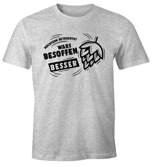 Men s T-Shirt Looking at sober it was drunk better fun shirt saying shirt M