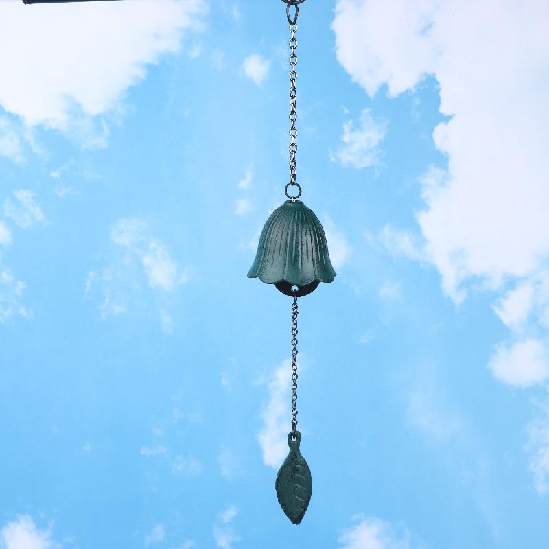 Creative Cast Iron Wind Chime Hanging Decoration Metal Retro Hanging Leaf Bell Balcony Outdoor Garden Hanging Decoration