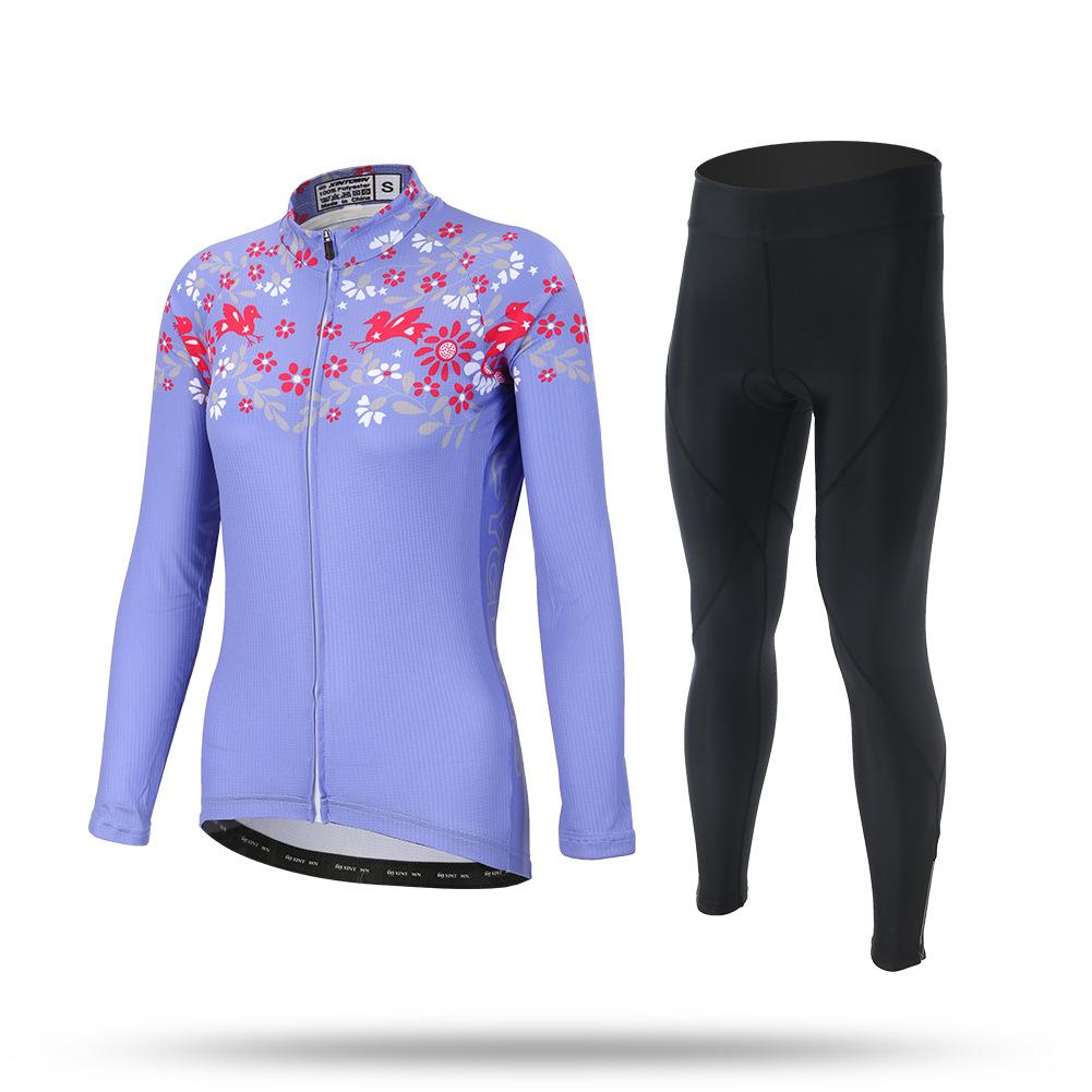 2026 Women's Long Sleeve Cycling Set Spring Bicycle Suit Quick Dry Outdoor Riding Gear