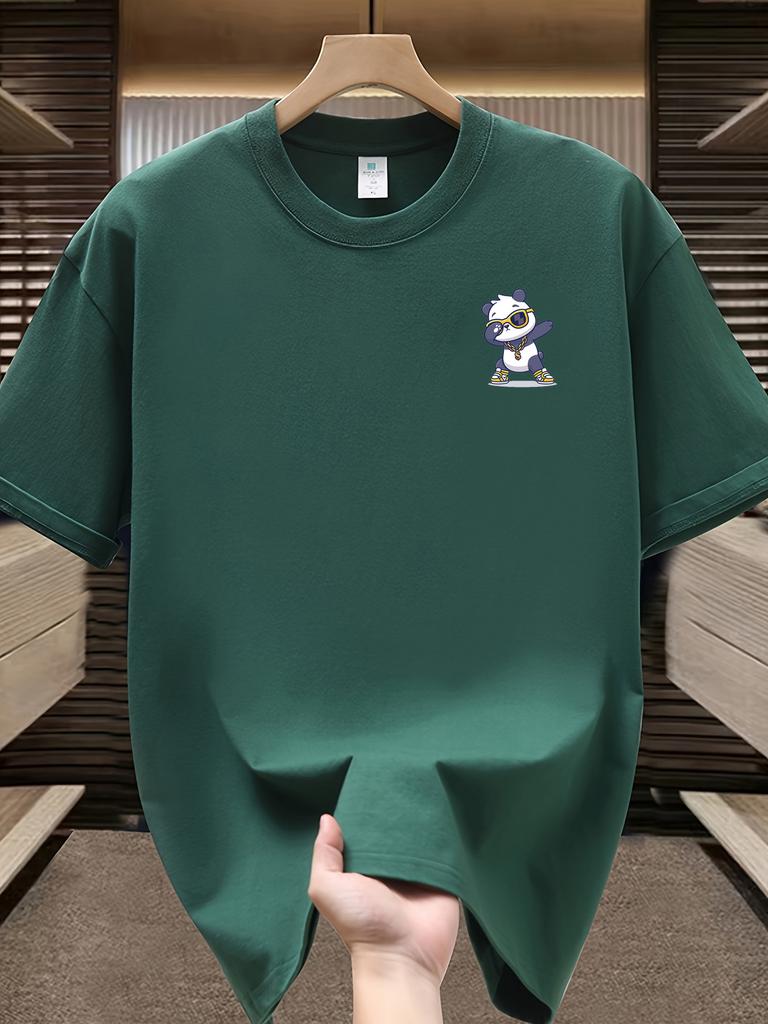 Unisexs Summer 100 Cotton Cartoon Bear Graphic Printed Fashion Sports and Leisure Loose Round Neck Short Sleeve Tshirt Top