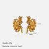 Hot-selling new ins wind titanium steel stud earrings in Europe and America, high-end trend wind stainless steel earrings, electroplated 18K gold jewe