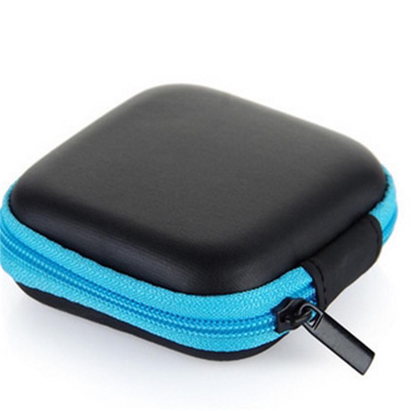 EVA Portable Earphone Bag Coin Purse Headphone USB Cable Case Storage Box Wallet Carrying Pouch Bag Earphone Accessories Unisex