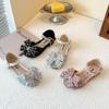 Chaussures de Princesse Strassées: Sandales de danse à nœud pour filles Printemps/Automne 2026