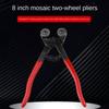 8 Inch Double Roller Tile Pliers Aluminium alloy Handle bonded plastic Mosaic Cutting Plier DIY Mosaic Tile Cutting Tool