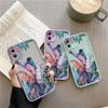 Palm Tree Leaves Plant Flower Phone Case for Iphone 17 16 15 11 12 13 14 Pro Max 14 Plus 7 8 Plus X XR XS Shockproof Cover Funda