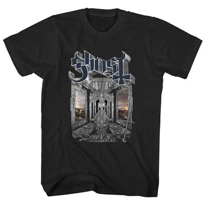 Camisetas de Algodón de Verano para Hombre Camiseta de Álbum Satanizado de la Banda Ghost Camiseta Estampada de Moda Heavy Mental Unisex Streetwear