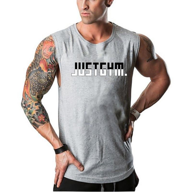 Do The Work Brand Gyms Sports Bodybuilding Fitness Mens Elastic Cotton O-Neck Printed Summer Fashion Casual Workout Tank Top