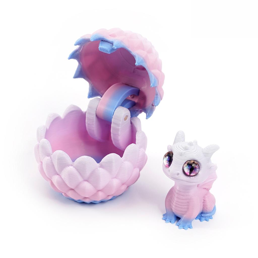 1/2Pcs 3D Printed Dragon Eggs with Mini Dragon Surprise Toys for Kids Birthdays Party Favors Gifts Christmas Goodies Filler