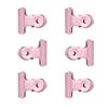 8pcs Metal Hinge Clips Rounded Head Rust Prevention Bull Binder Clamps File Clamps for Ticket Test Paper Sakura Roseate