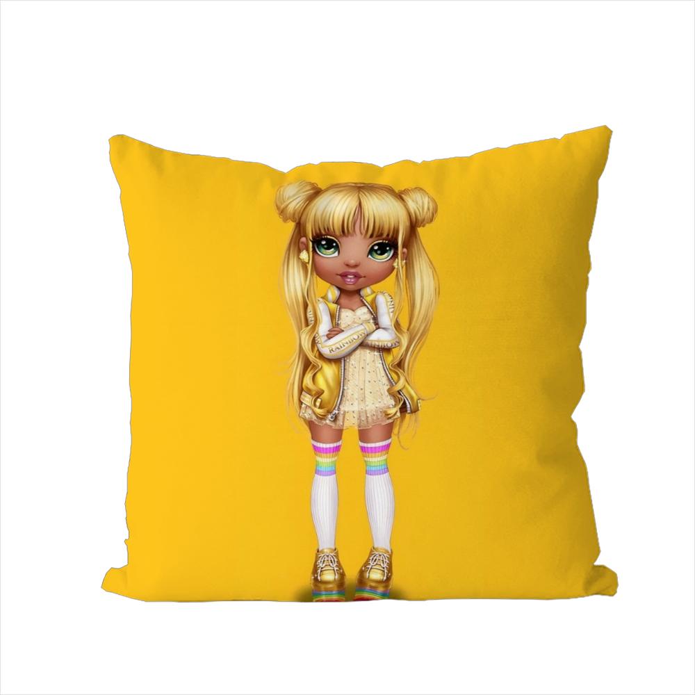 

Rainbow High Pillow Case For Car Sofa Decorative Home Doublesided Print Plush Square Throw Pillow Cushion Cover 30x30cm