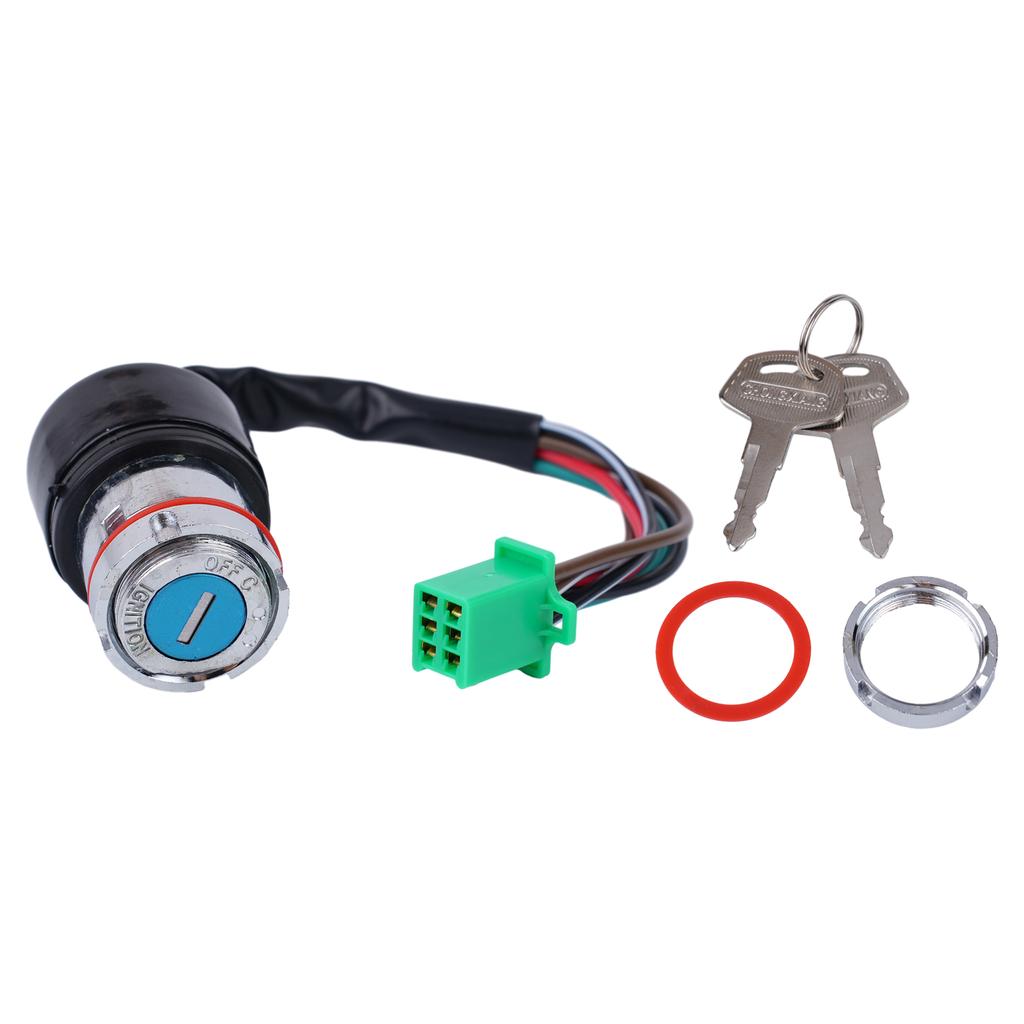 Reliable 6 Wires Ignition Key Switch for Motorcycles Universal Design Suitable for 50CC 90CC 110CC 125cc 2 Keys Set
