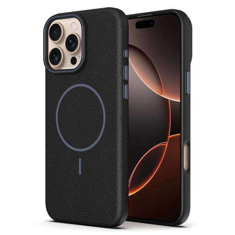 IPhone 17 16 13 12 11 Pro Max Lichee Texture Case for IPhone 17 Air 15 14 Pro Max 16 Plus Back Cover for Magsafe Phone Cases