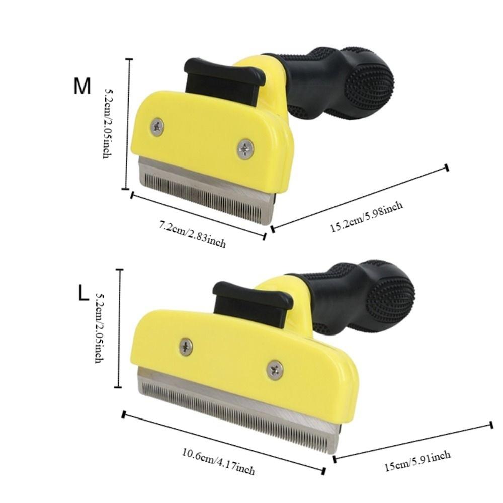 Handheld Pet Hair Cleaning Brushes Non-slip Handle V-shaped Comb Teeth Pet Hair Remover Push To Remove Hair