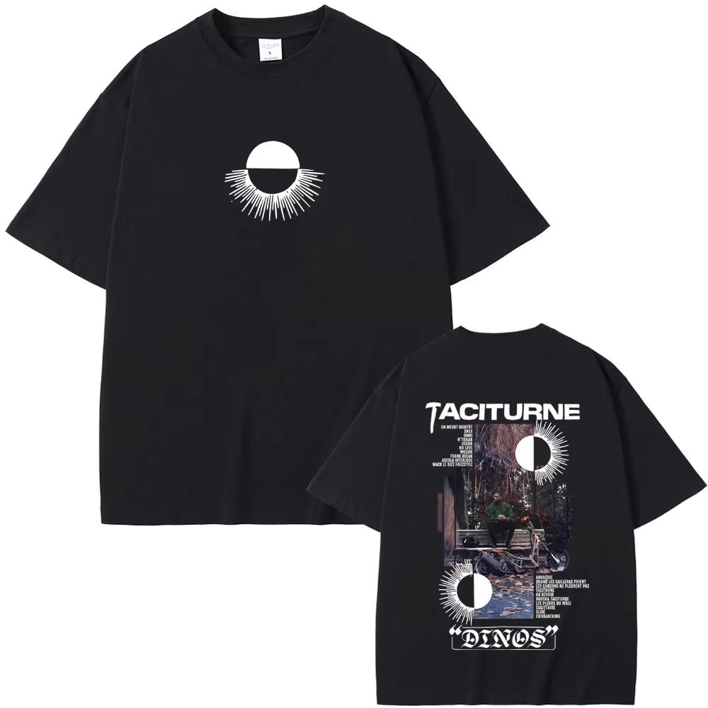 Rapper Dinos Taciturne Merch Tshirt Men Women Hip Hop Fashion Casual Short Sleeve T Shirts Male Casual Retro Cotton Tshirts