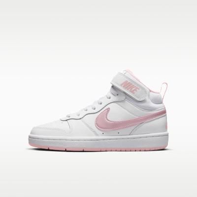 Nike Court Borough Mid 2 White Pink Glaze (GS)