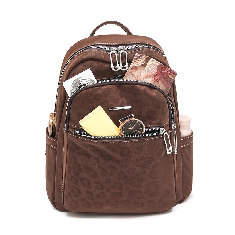 Large Capacity Backpack Leopard Print Women's Travel Backpack