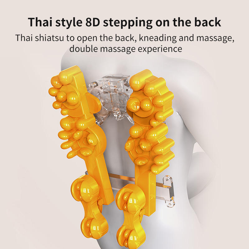 Foldable Back Massage Chair Full Body Massager Neck Shoulder Rolling Pad Lumbar Cervical Cushion Massager Remote Control