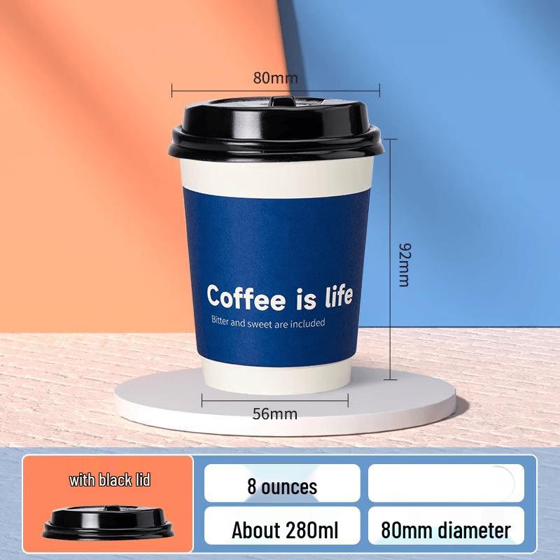 Hanton Double-Layer Disposable Coffee Cups